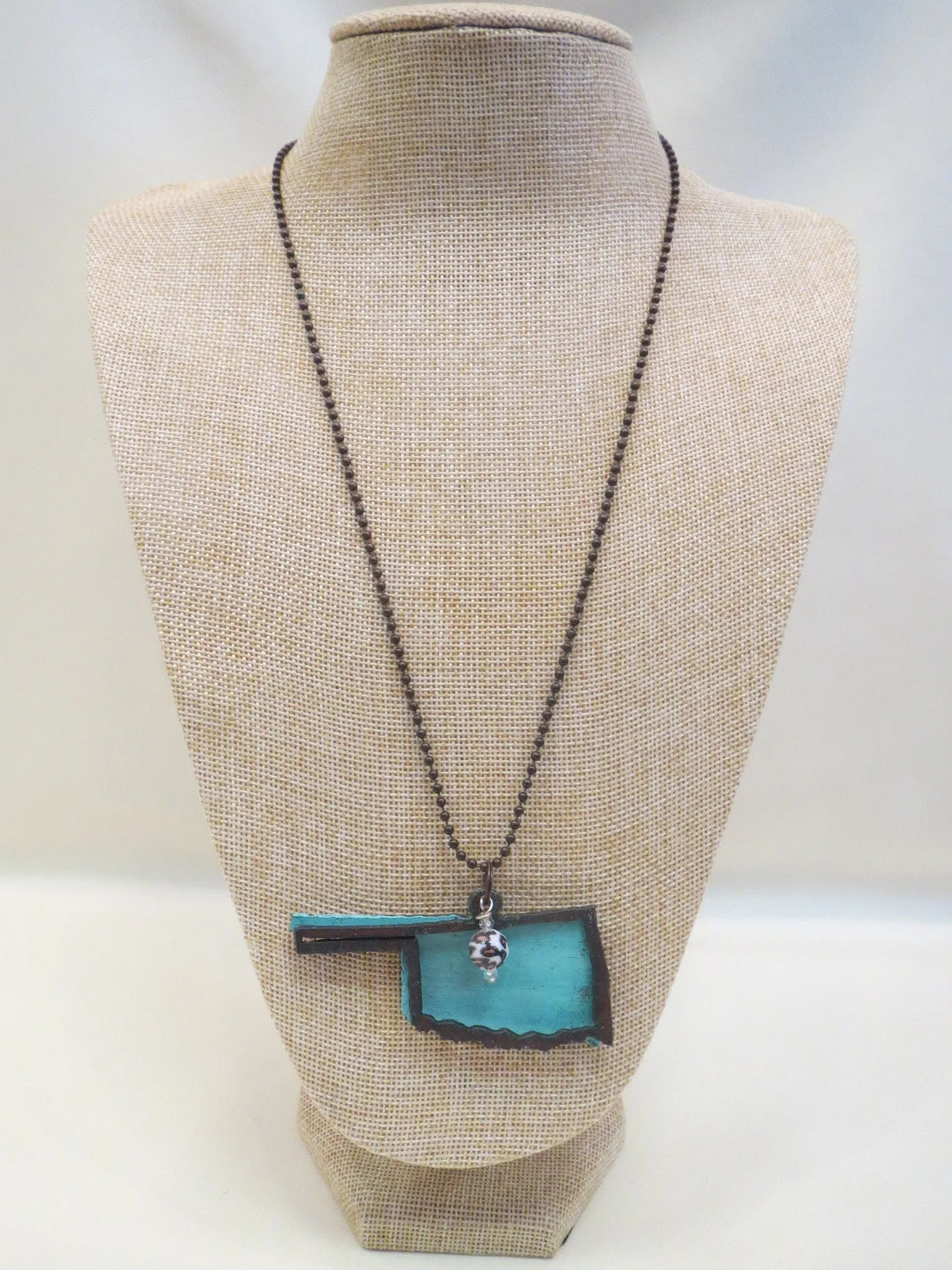 ADO | Hometown Pride Oklahoma Charm Necklace Turquoise
