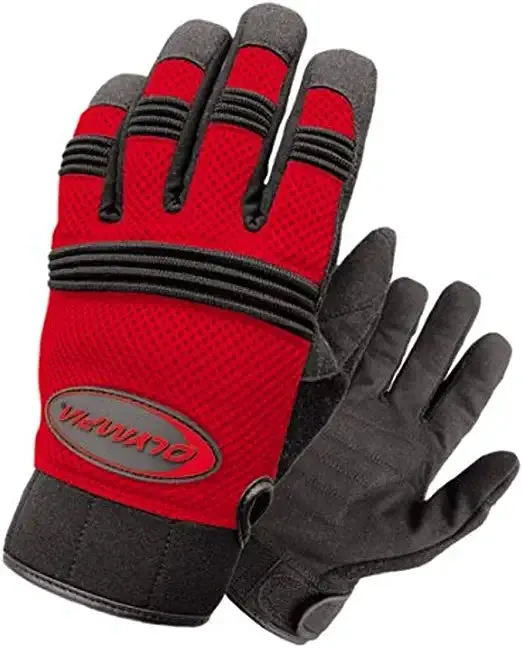Air Force Gel Red Textile Motorcycle Gloves | Olympia Sports