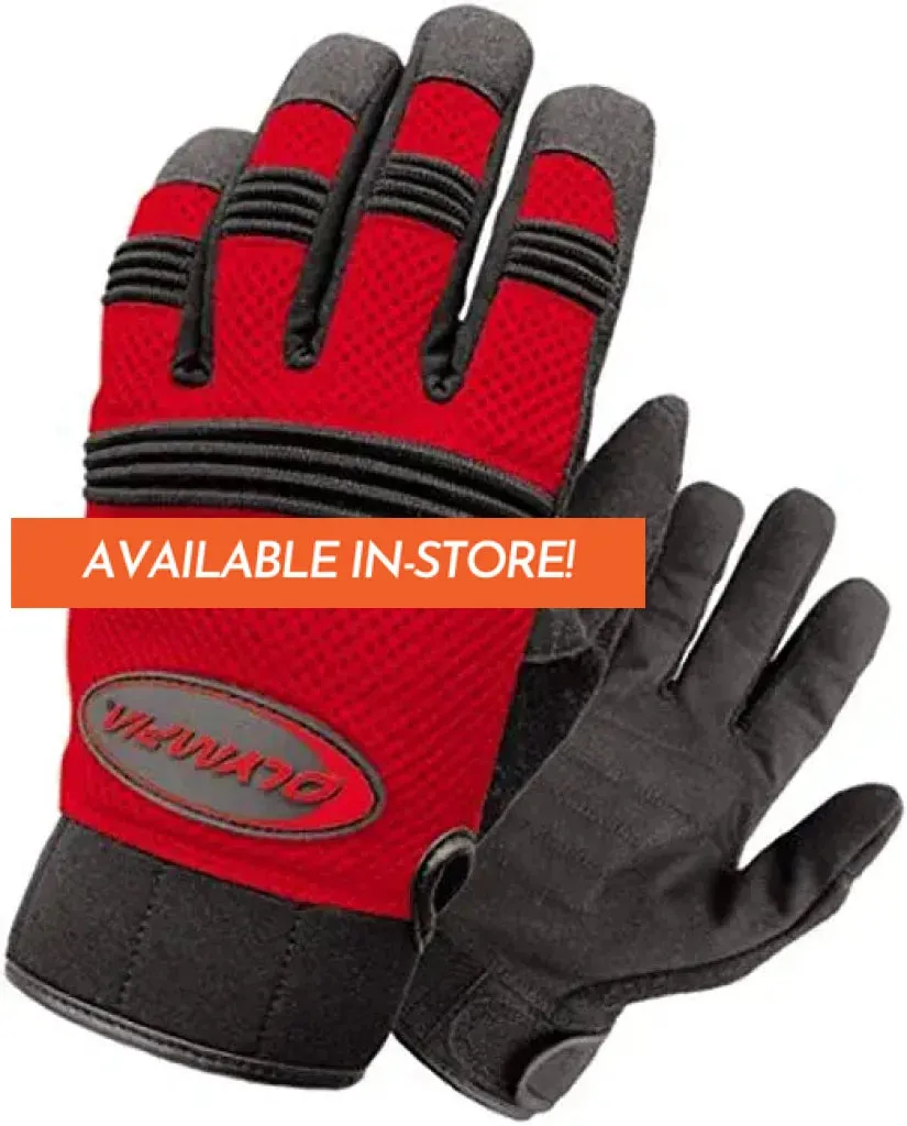 Air Force Gel Red Textile Motorcycle Gloves | Olympia Sports