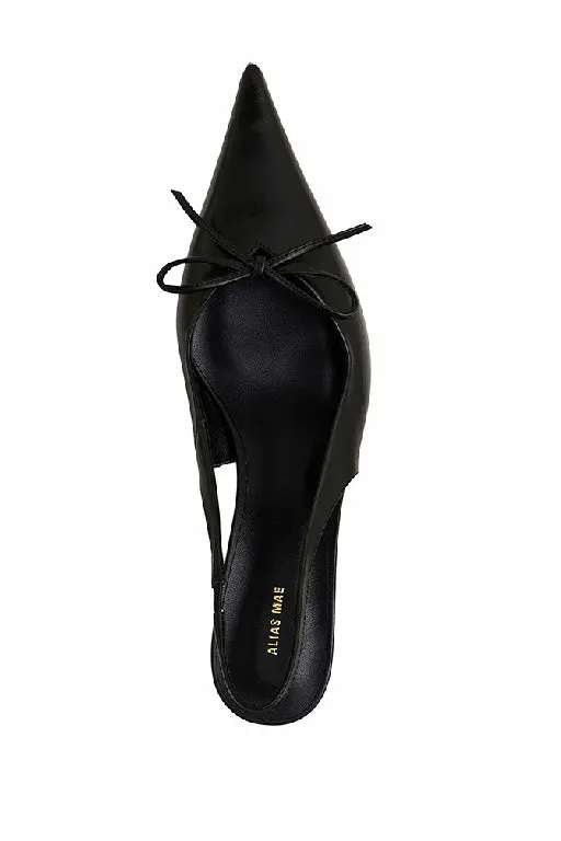 ALIAS MAE - EVA HEEL - BLACK LEATHER