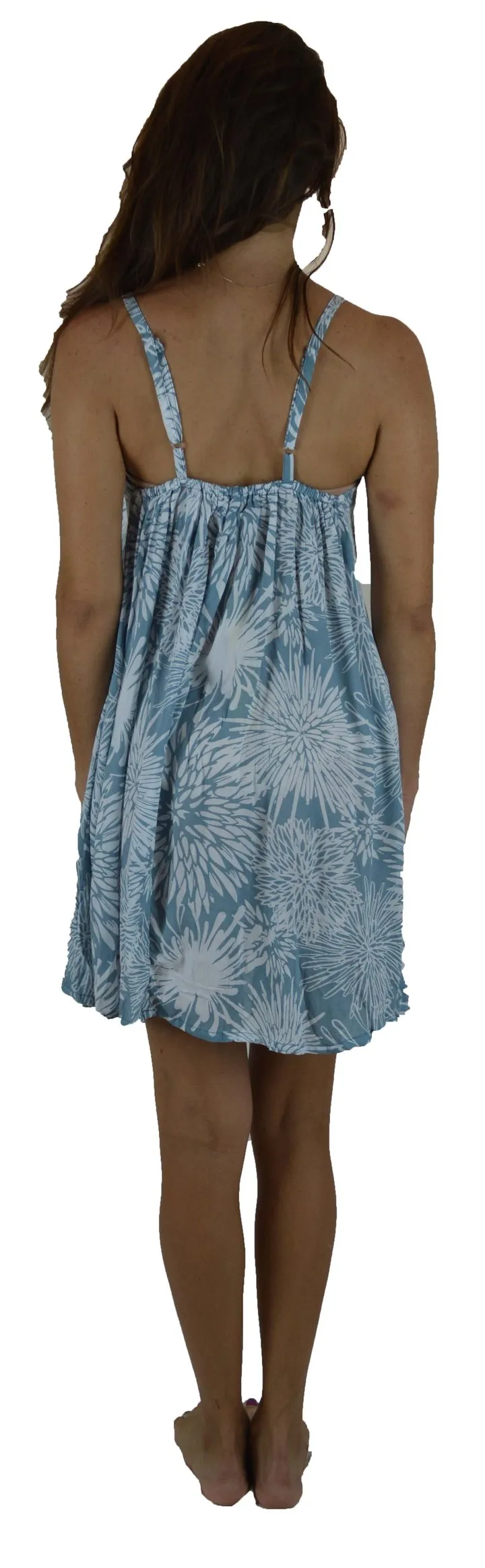 Bali Dress Short - Chrysanthemum - Slate