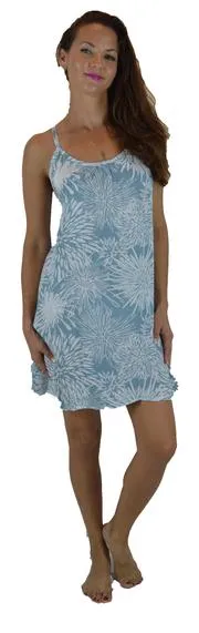 Bali Dress Short - Chrysanthemum - Slate