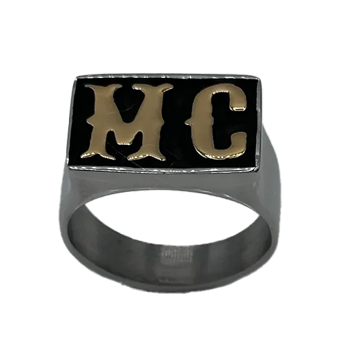 Black & Gold MC Ring