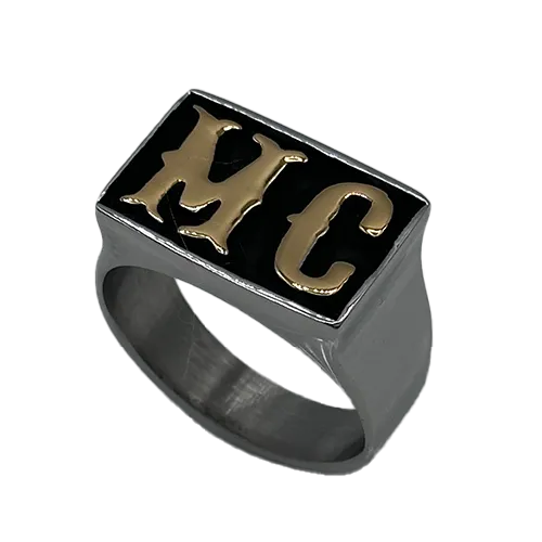 Black & Gold MC Ring