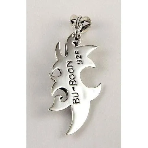 Blade Tribal Sterling Silver Biker Pendant