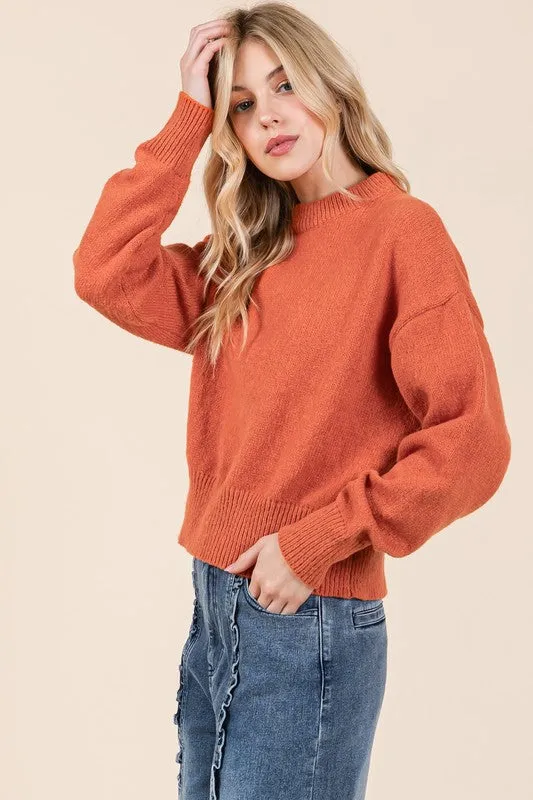 Brick Drop Shoulder Sweater