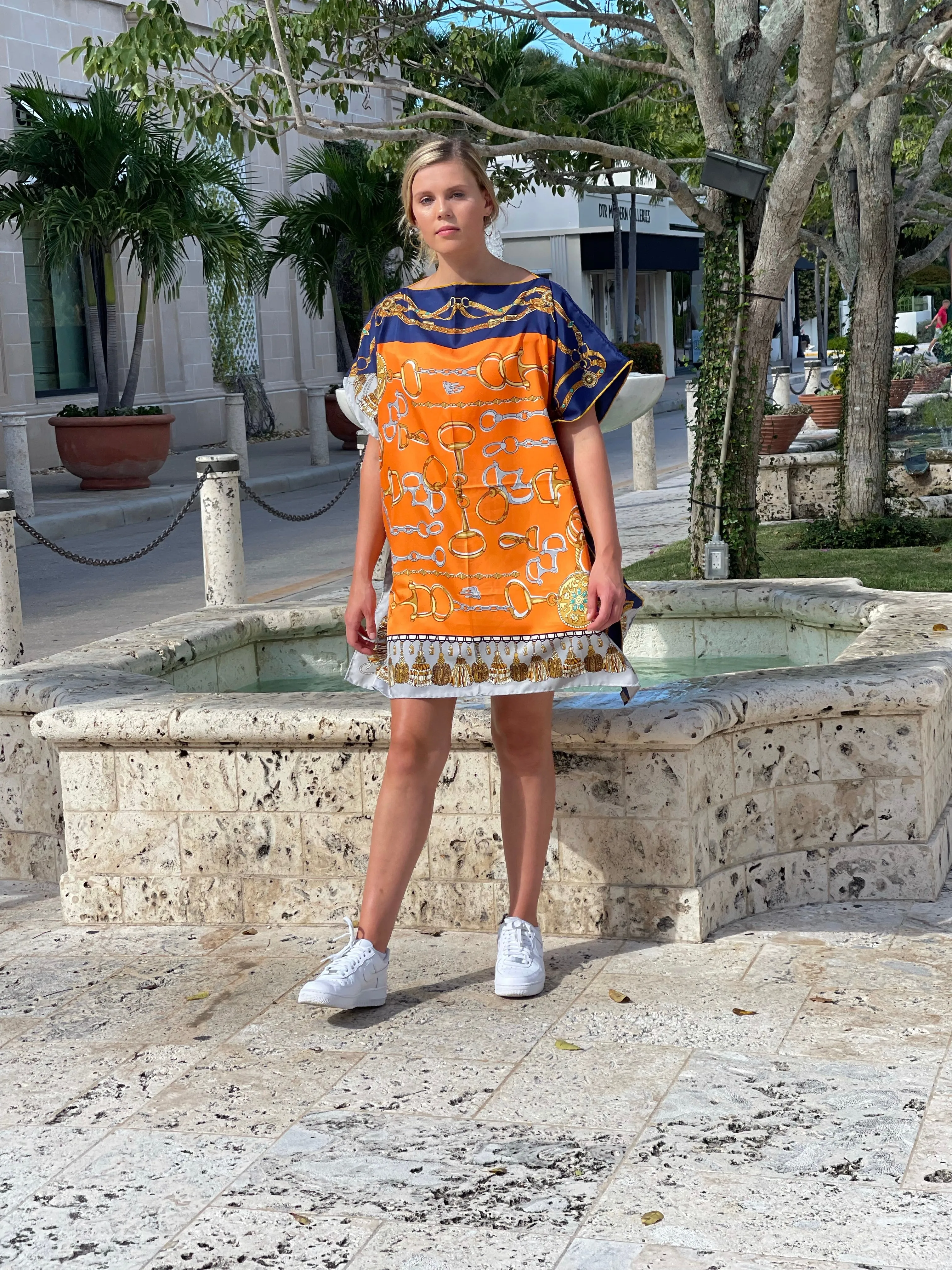 Caftan Orange and Blue Bit
