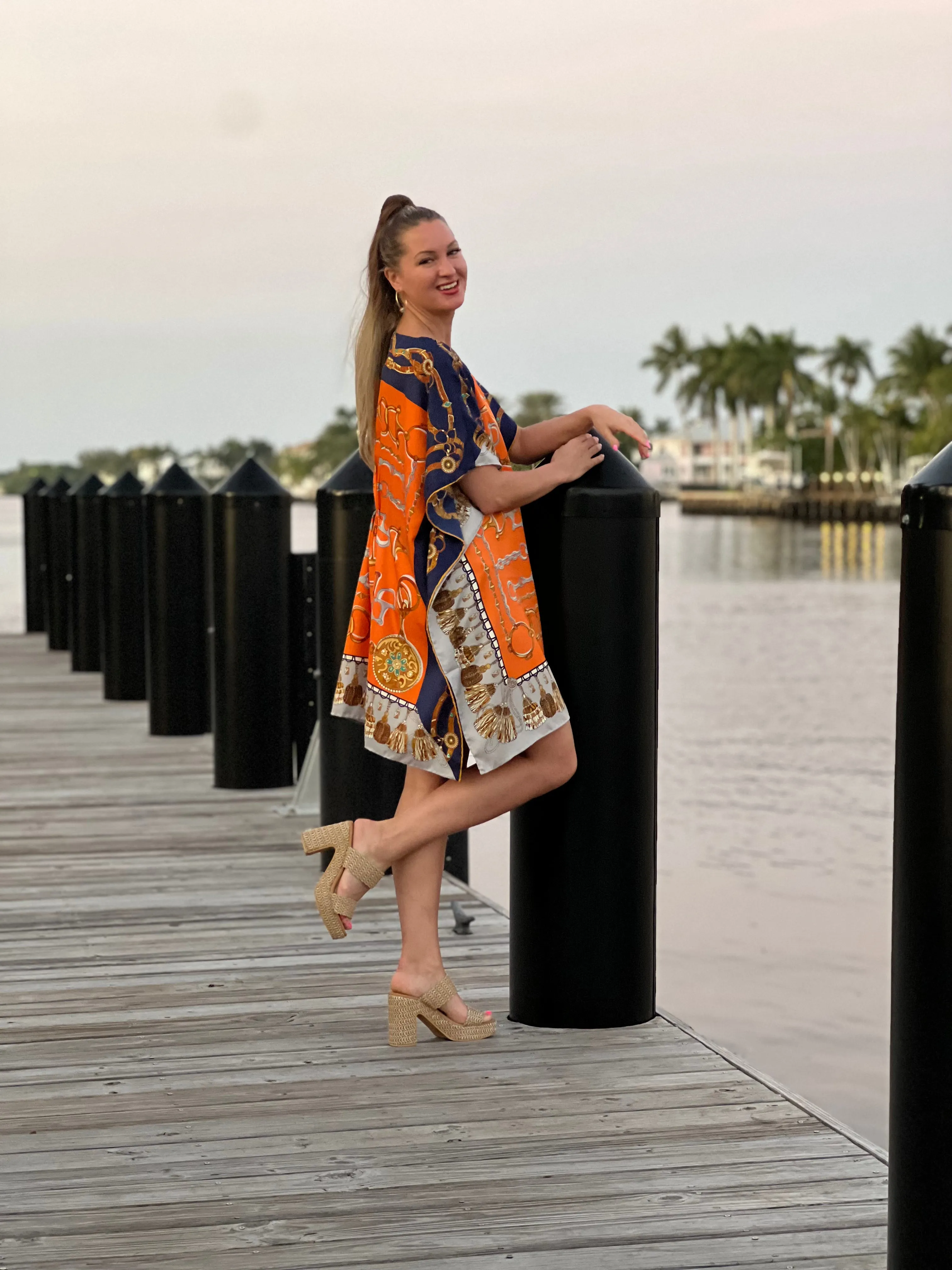 Caftan Orange and Blue Bit