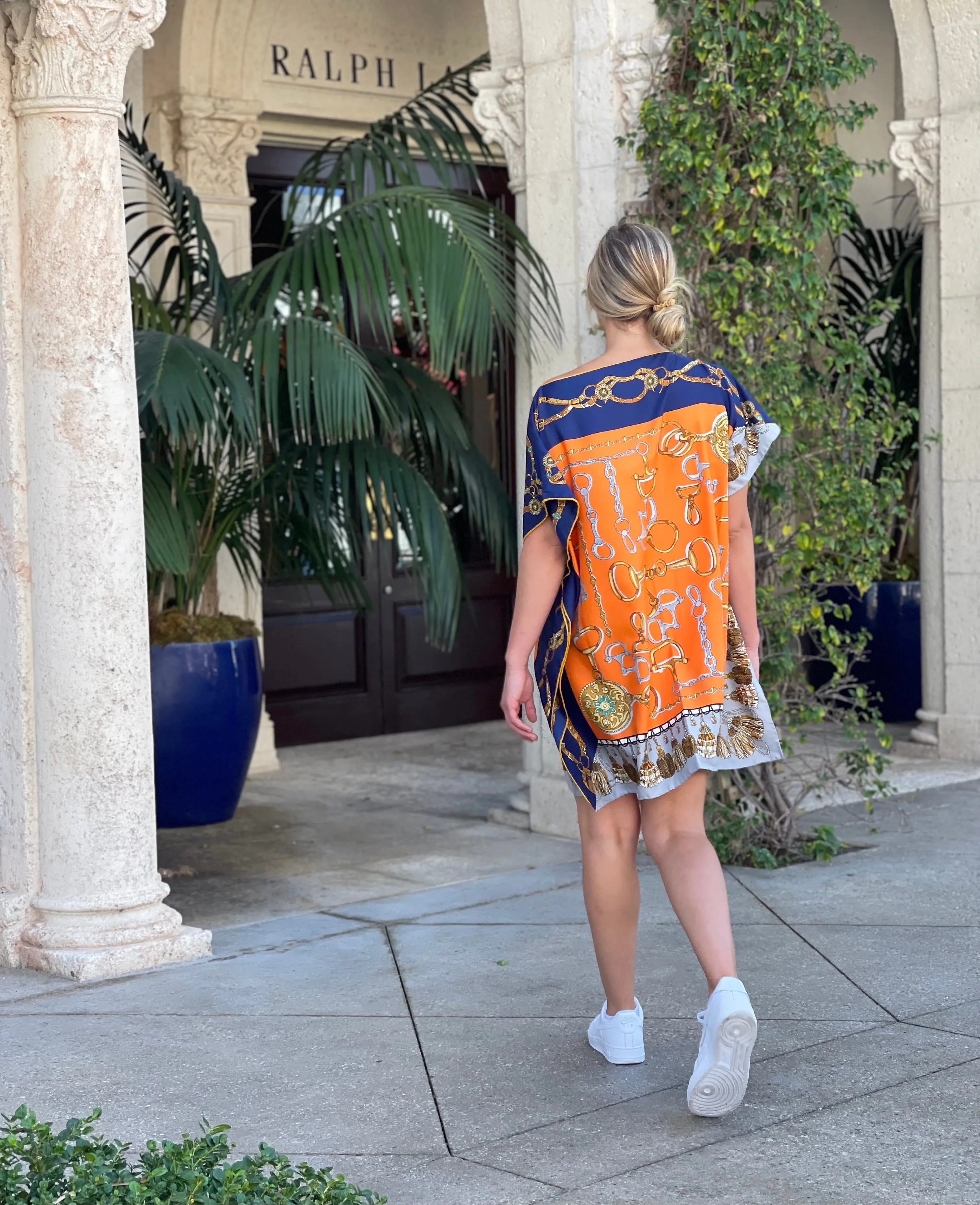 Caftan Orange and Blue Bit