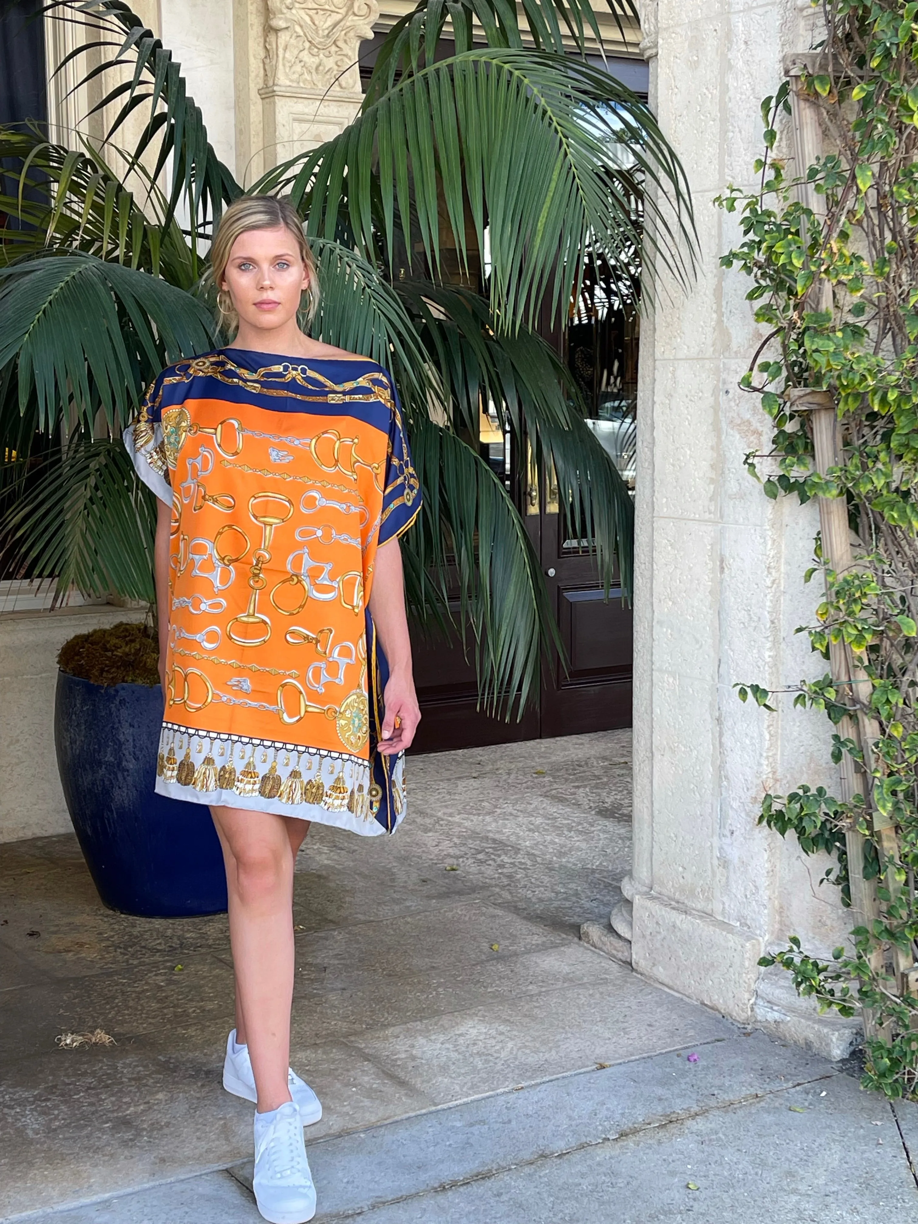 Caftan Orange and Blue Bit