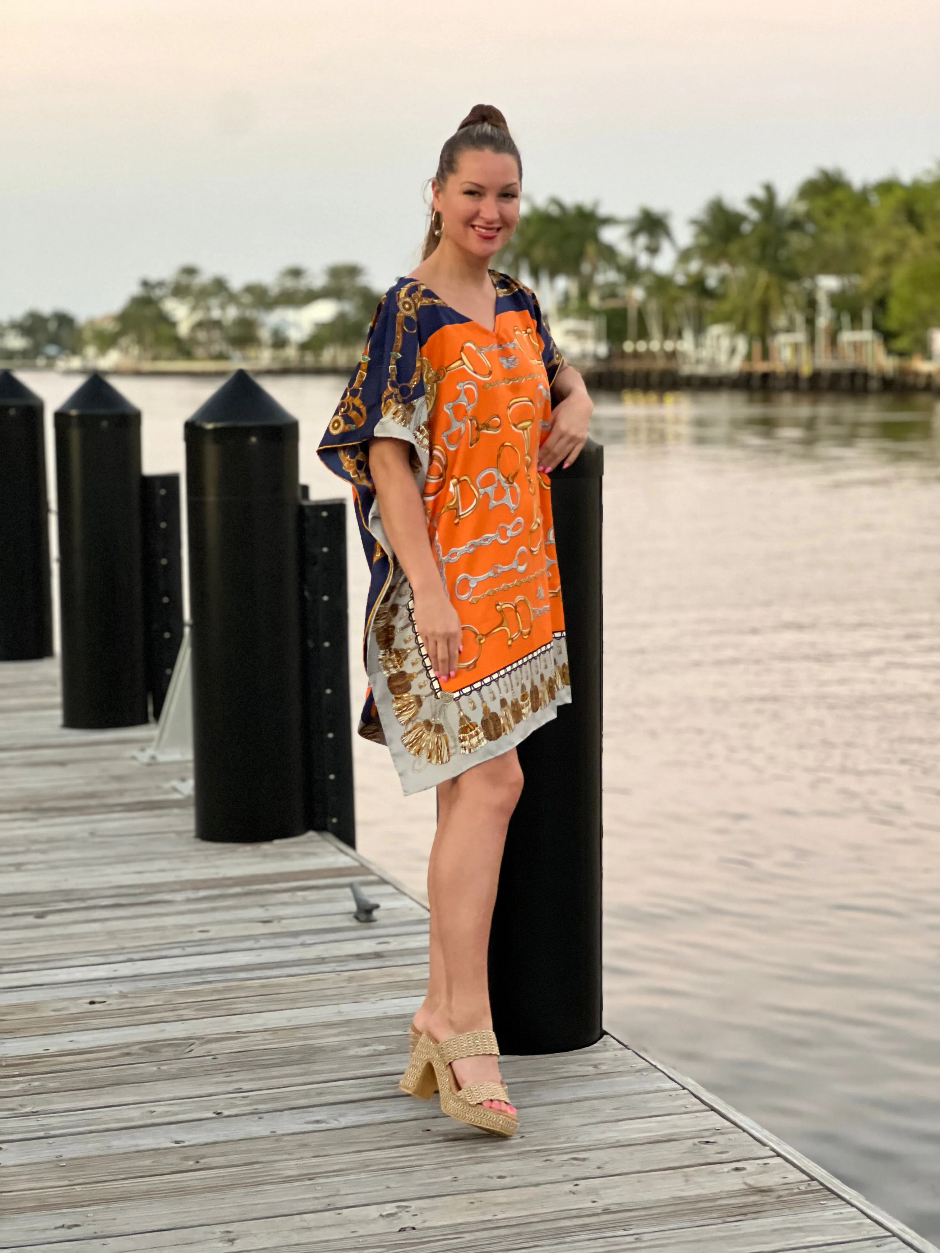 Caftan Orange and Blue Bit