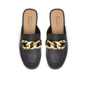 Chloeyy Chain Detail Mule Loafer - Black