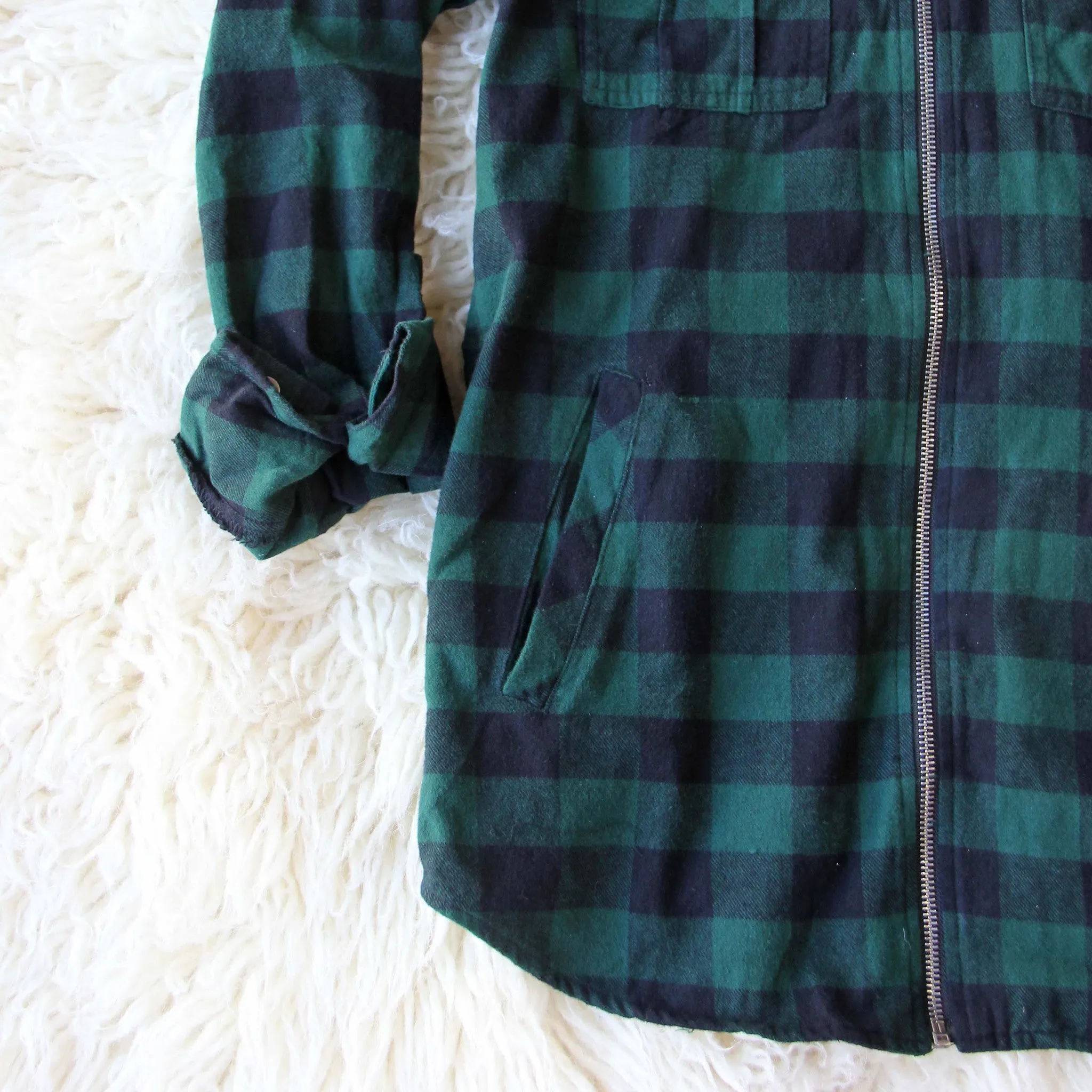 Cinder & Plaid Hooded Top