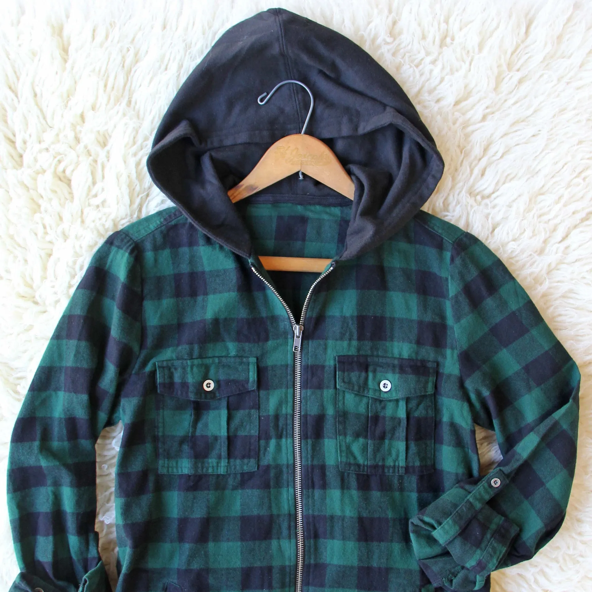 Cinder & Plaid Hooded Top