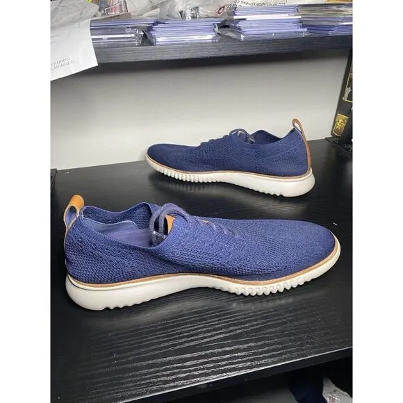 Cole Haan Men's 2.ZeroGrand Stitchlite Lace-Up Sneakers 11. M Marine Blue C27569