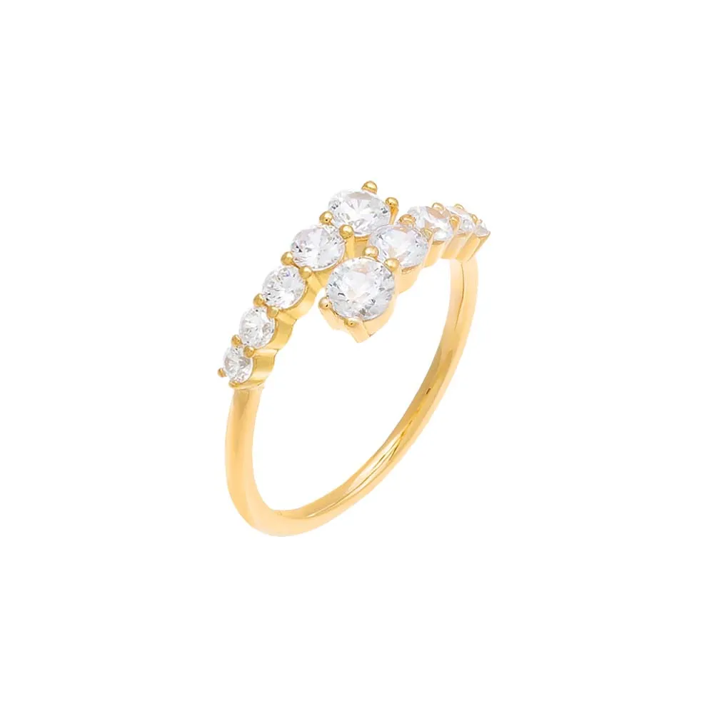 Colored Graduated CZ Wrap Ring