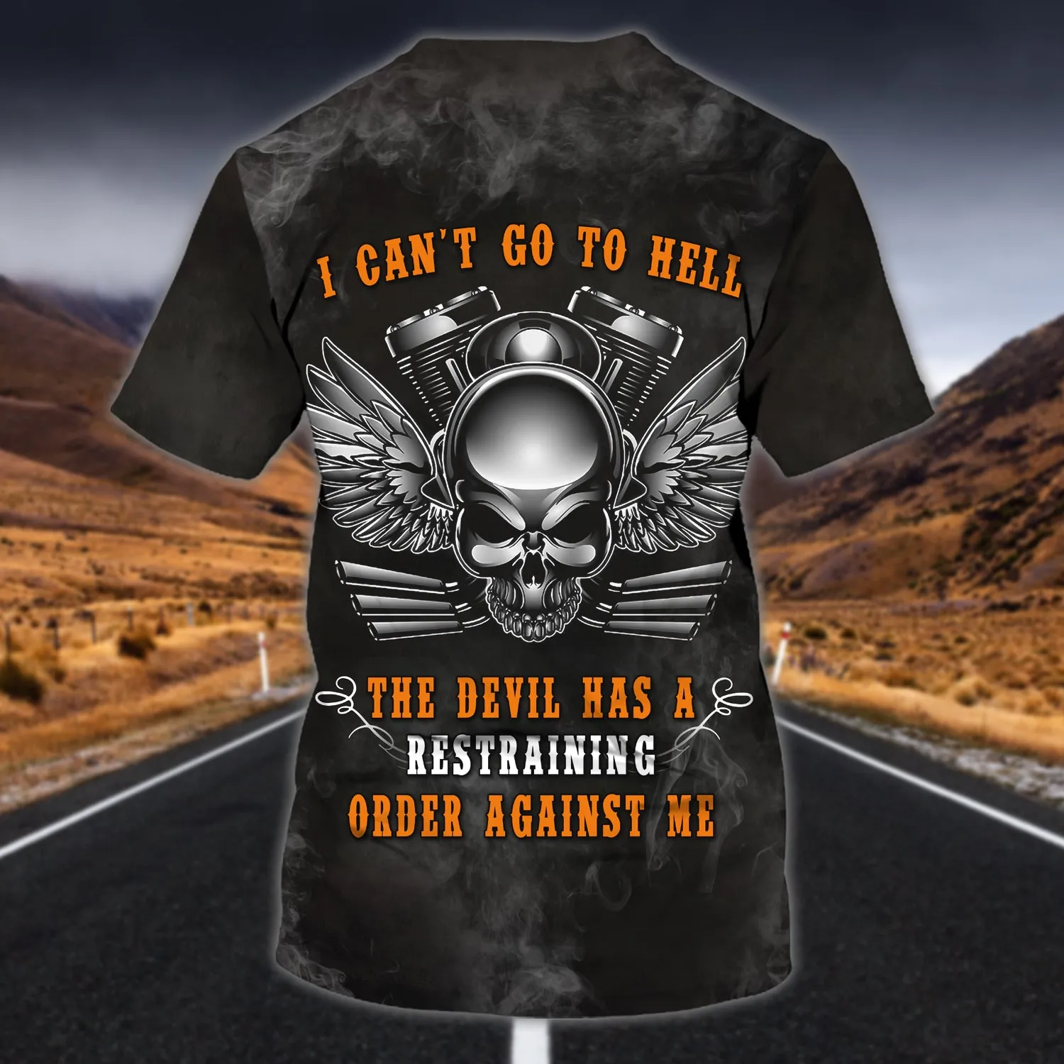 Custom Name-Tshirt-Biker-I can't go hell-HTV