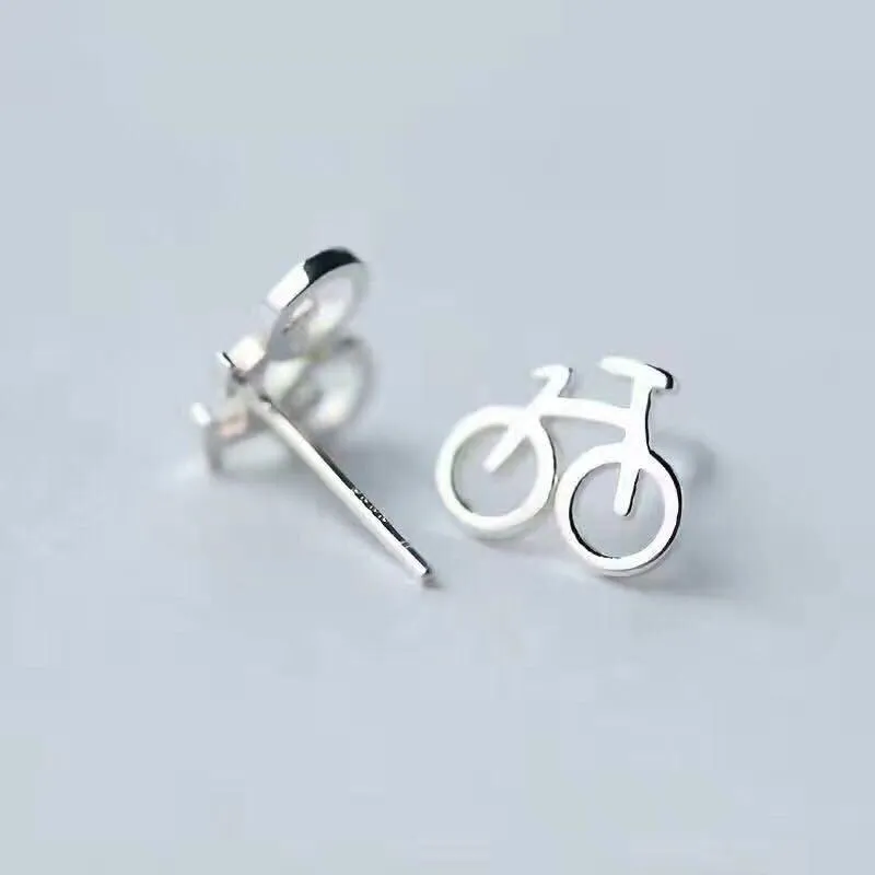 Cycolinks 925 Sterling Silver Bicycle Stud Earrings BOGOF