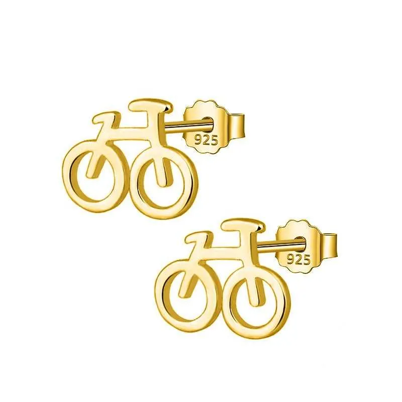 Cycolinks 925 Sterling Silver Bicycle Stud Earrings BOGOF