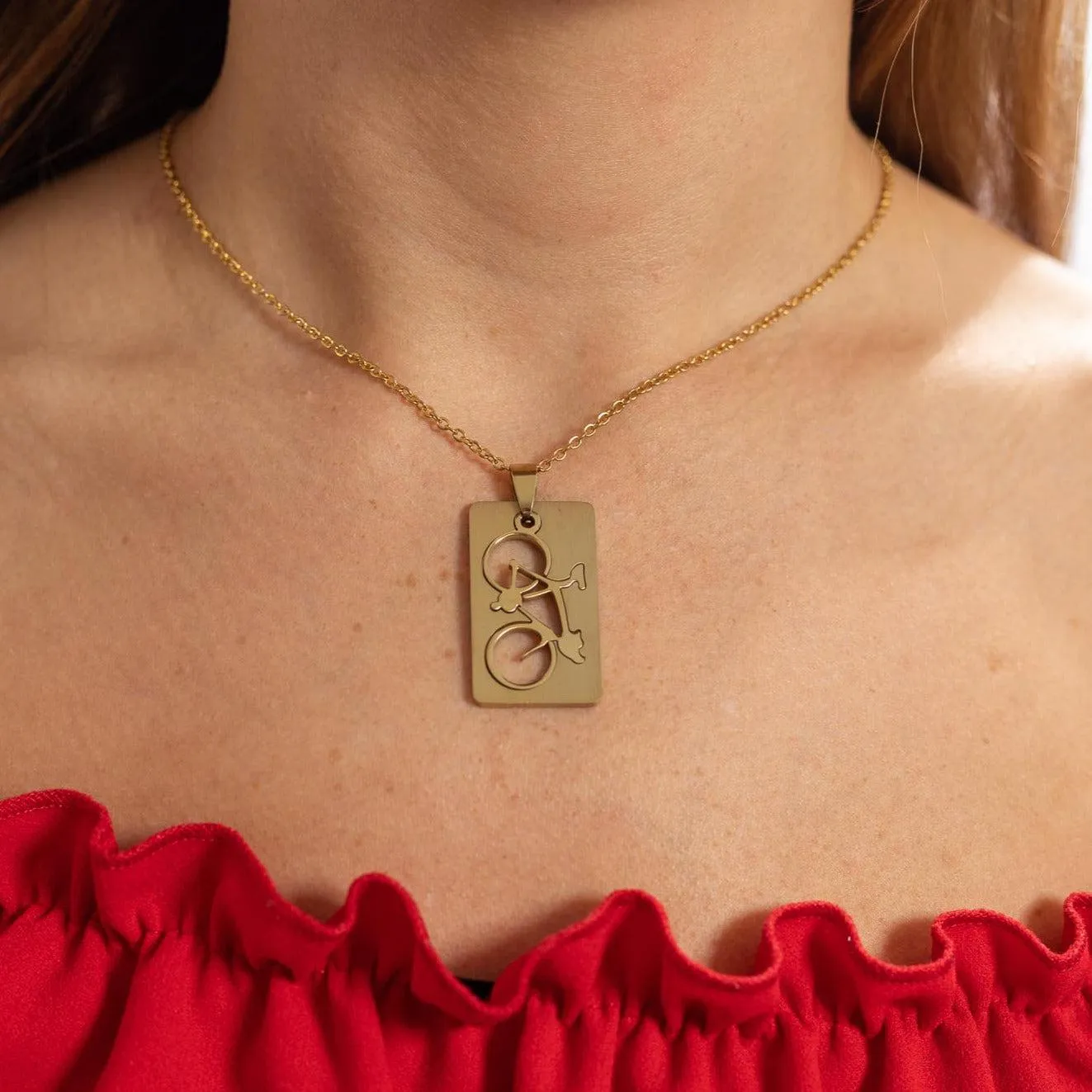 Cycolinks Bicycle Pendant Necklace