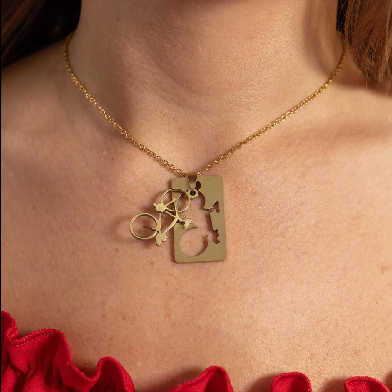 Cycolinks Bicycle Pendant Necklace