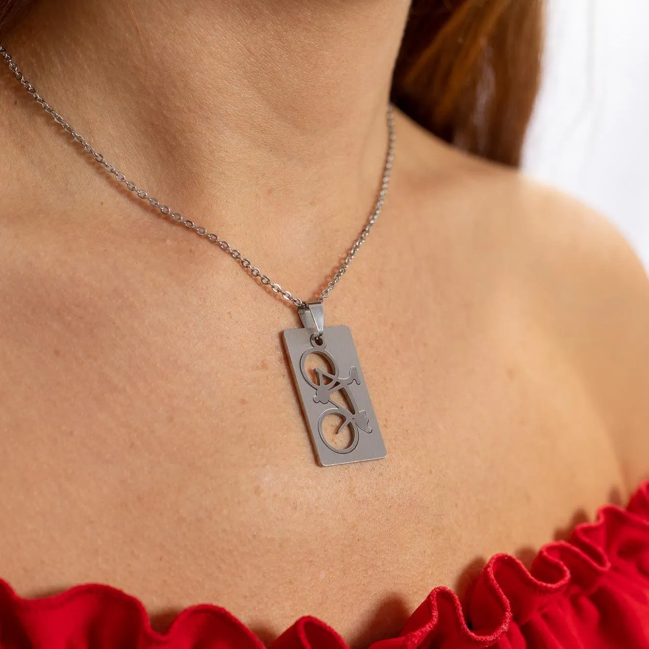 Cycolinks Bicycle Pendant Necklace