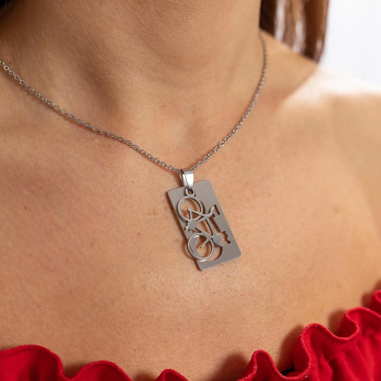 Cycolinks Bicycle Pendant Necklace