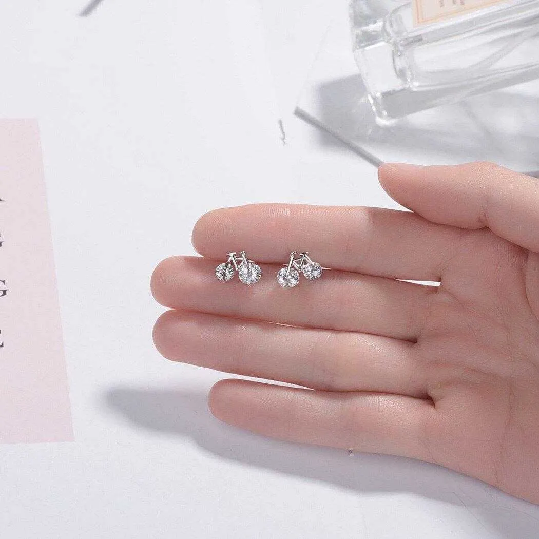 Cycolinks Cubic Zircon Bicycle Earrings