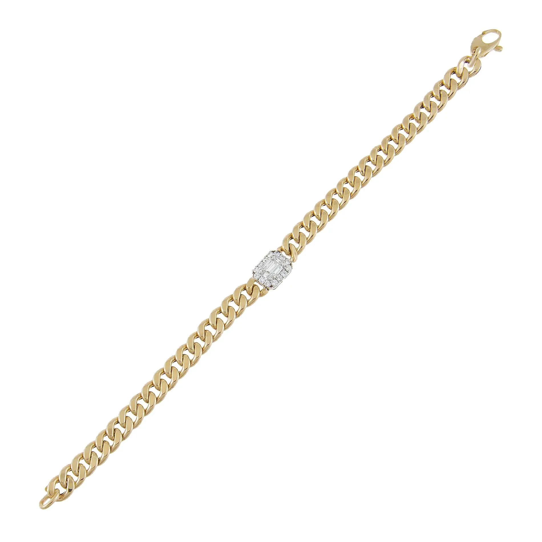 Diamond Illusion X Miami Cuban Link Bracelet 14K