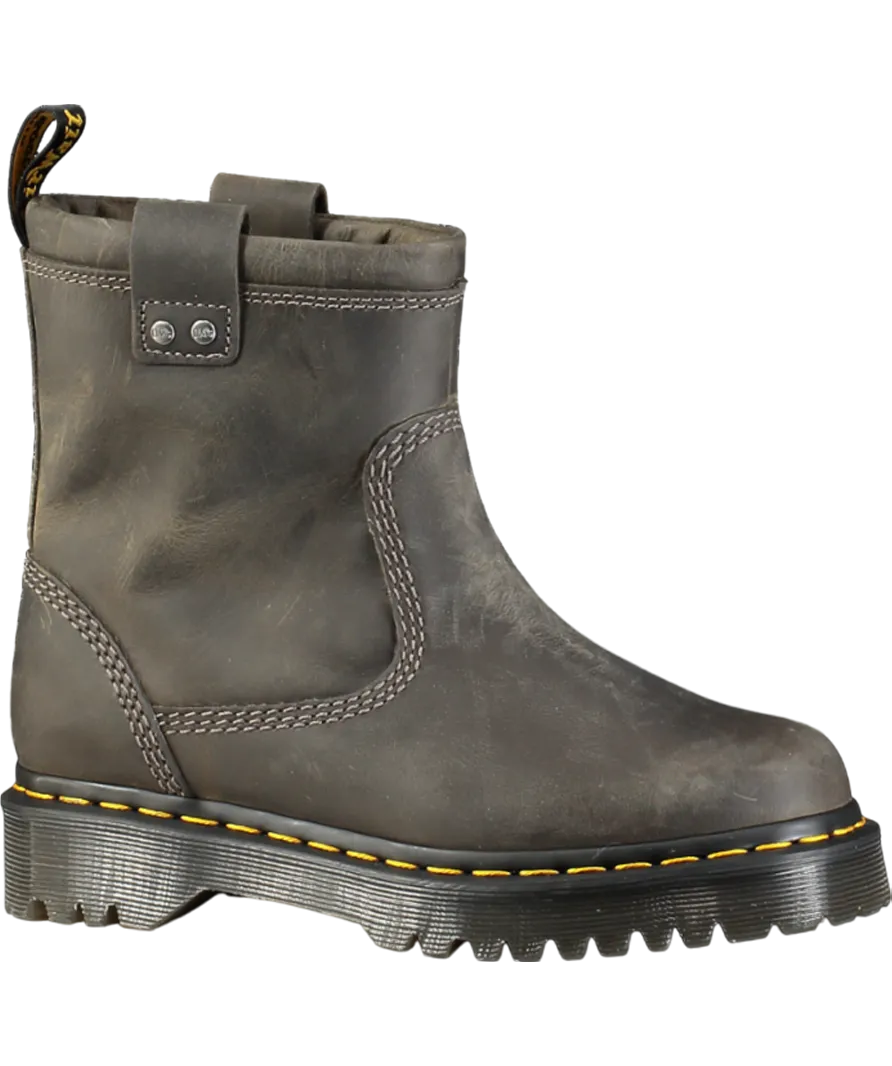 Dr Martens Brown Anistone Tall Leather Biker Boots UK 4 EU 37 👠