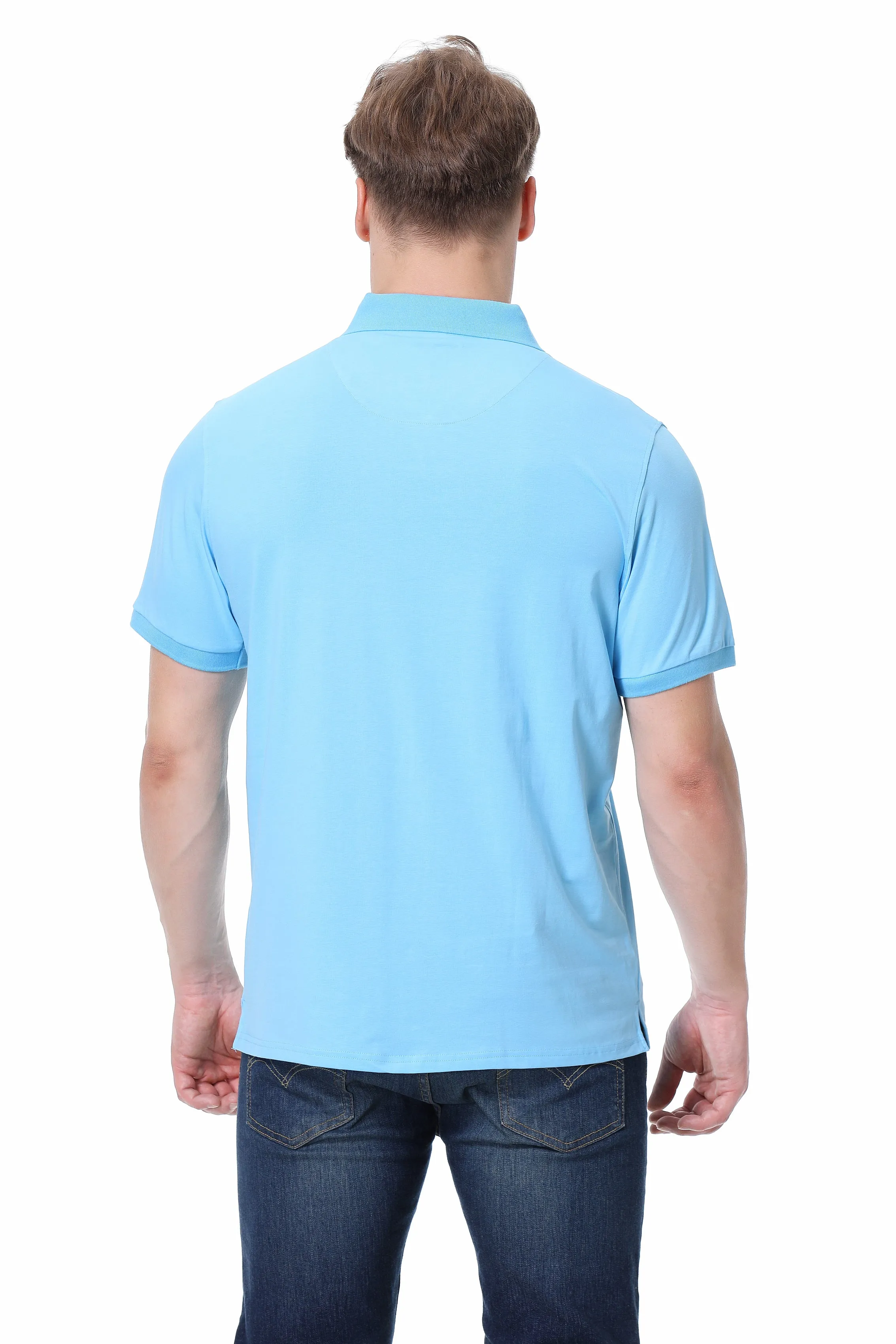 Duchamp Short Sleeve Blue Polo