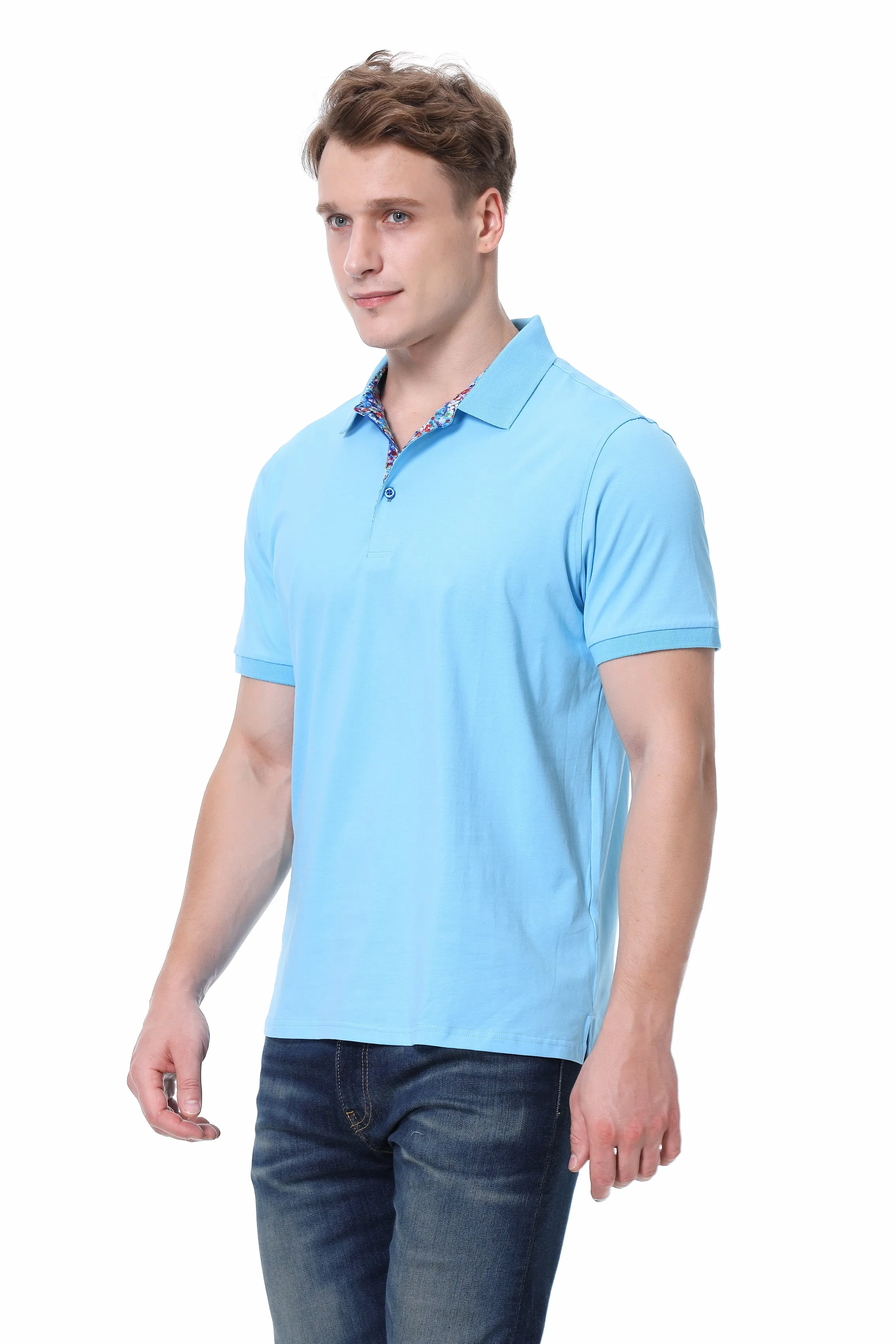 Duchamp Short Sleeve Blue Polo
