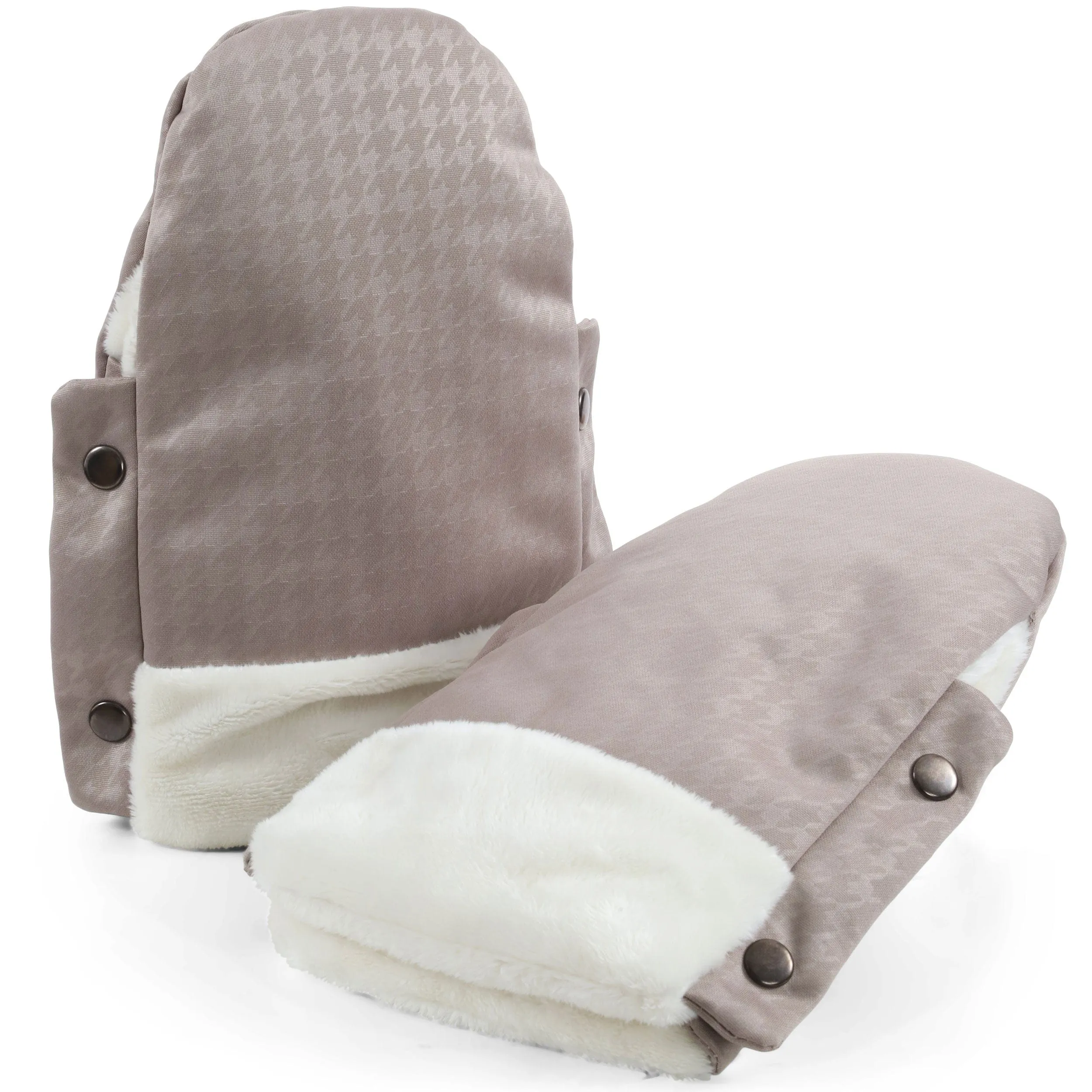 egg3 Handmuffs - Houndstooth Almond