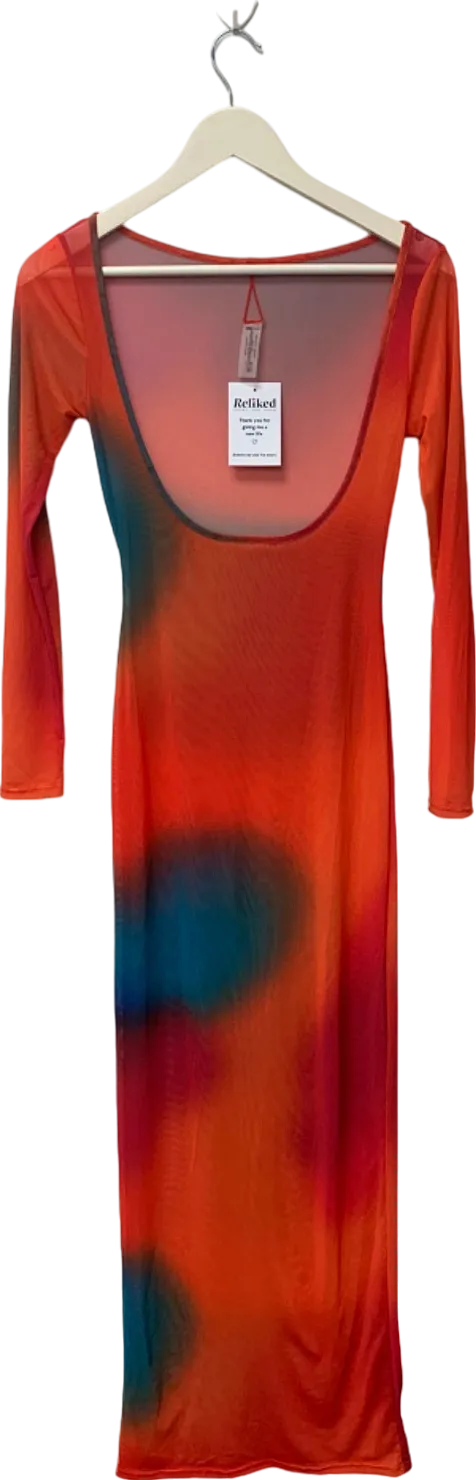 Fashion Nova Multicolour Tie-Dye Maxi Dress UK XS