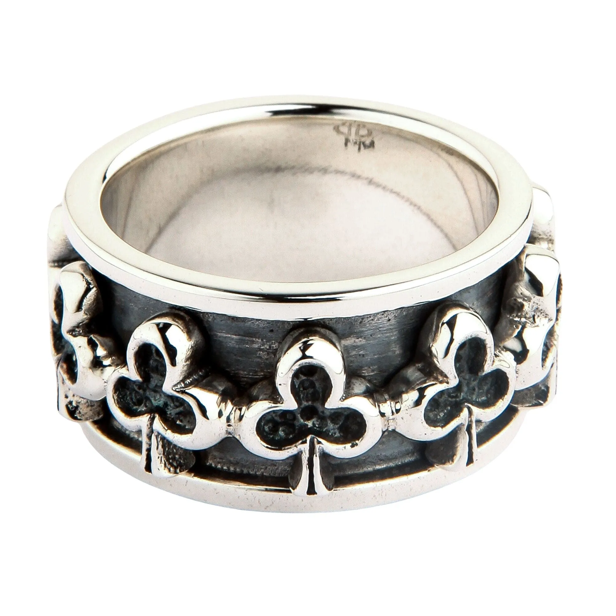 Gambling Club Sterling Silver Spinner Ring