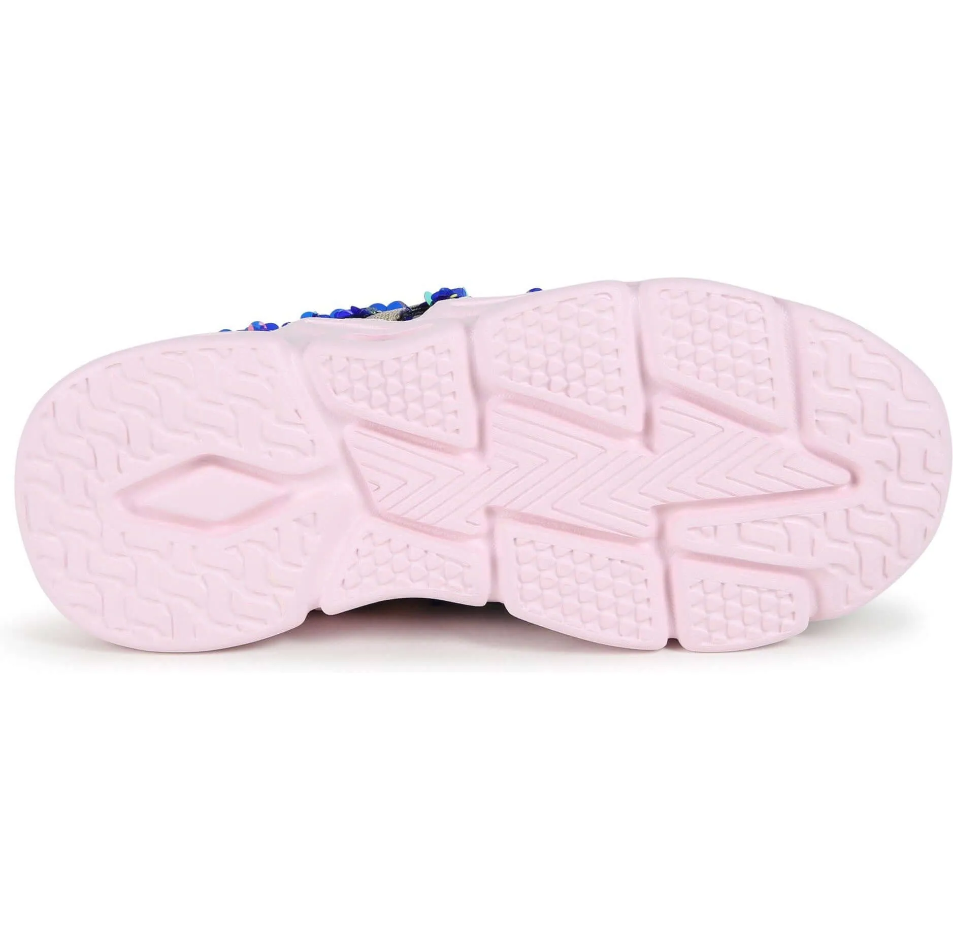 Girls Navy Sequin Trainers