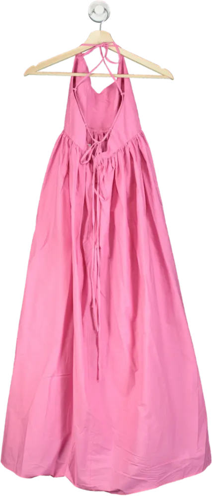 H&M Pink Maxi Dress Halter Neck UK XS
