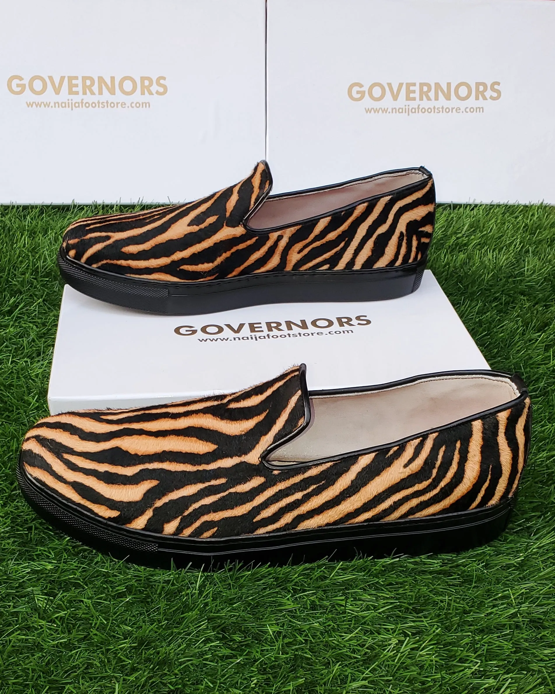HANDMADE AFRICAN TIGER SKIN SNEAKERS