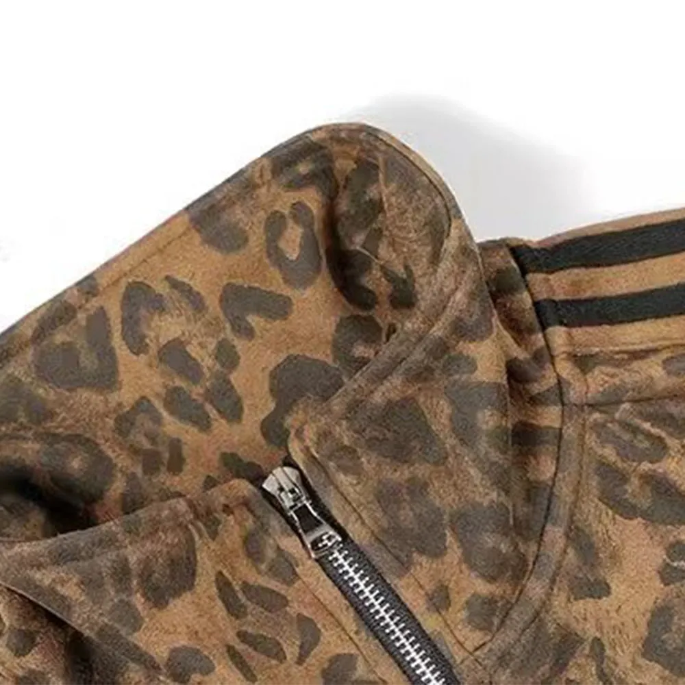 High Street Leopard Print Tracksuit - Brown