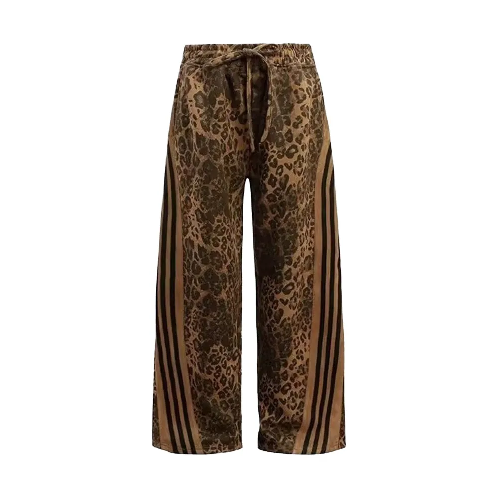 High Street Leopard Print Tracksuit - Brown