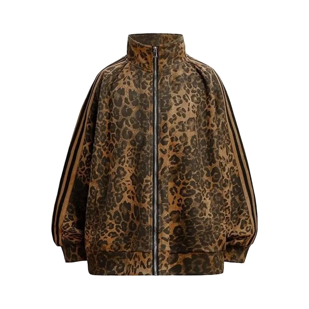 High Street Leopard Print Tracksuit - Brown
