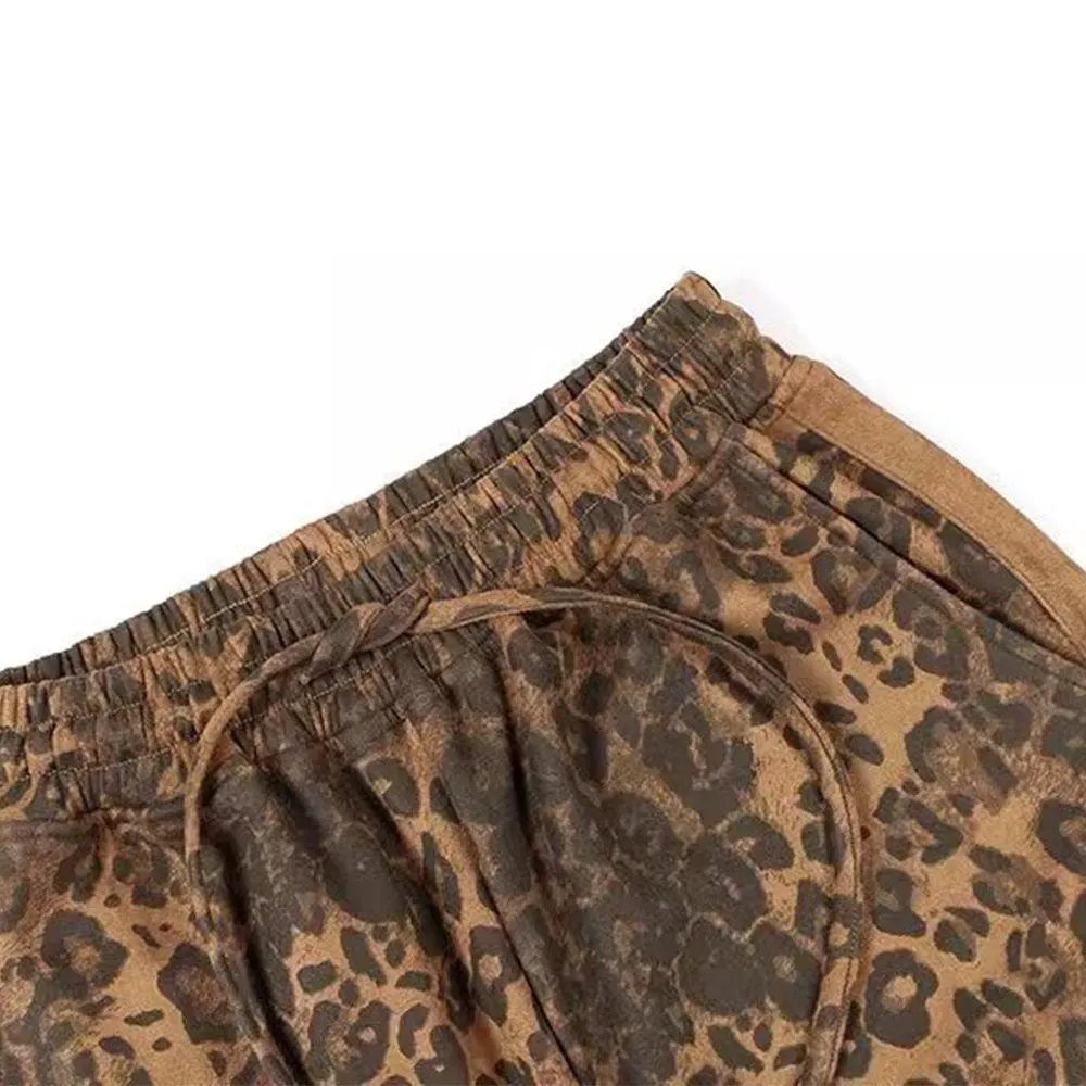 High Street Leopard Print Tracksuit - Brown
