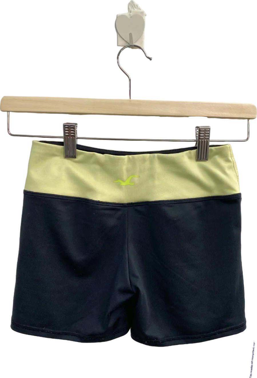 Hollister Black/Green Yoga Shorts XS