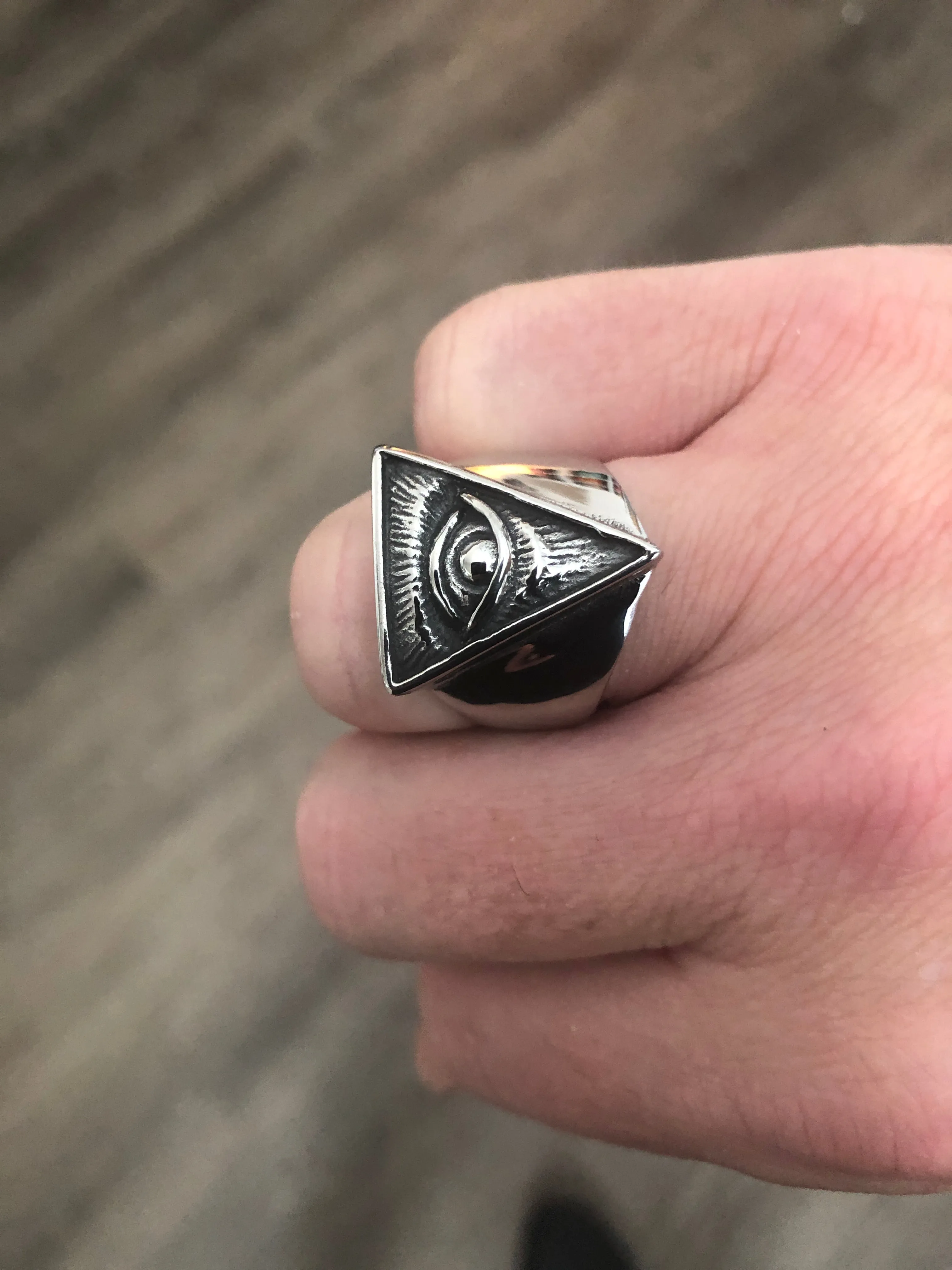 Illuminati Stainless Steel Ring 316L