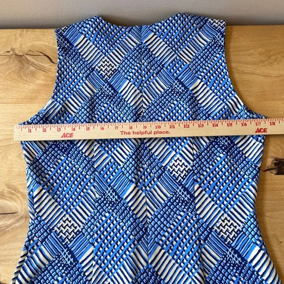 J MCLAUGHLIN DEVON DRESS M SHEATH PLAID SUMMER CASUAL OFFICE COASTAL TRAVEL