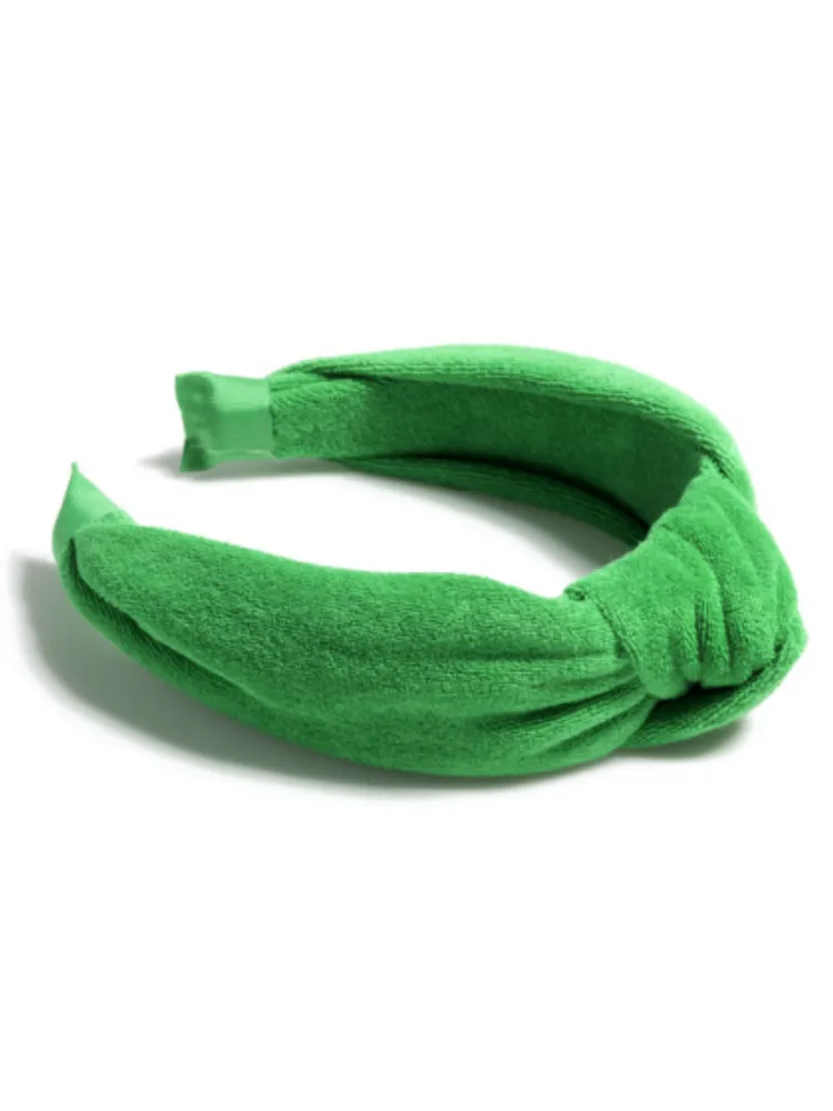 Knotted Terry Headband - Green