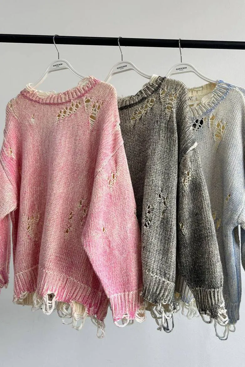 Loose Casual Hollow Knitted Sweater Outerwear
