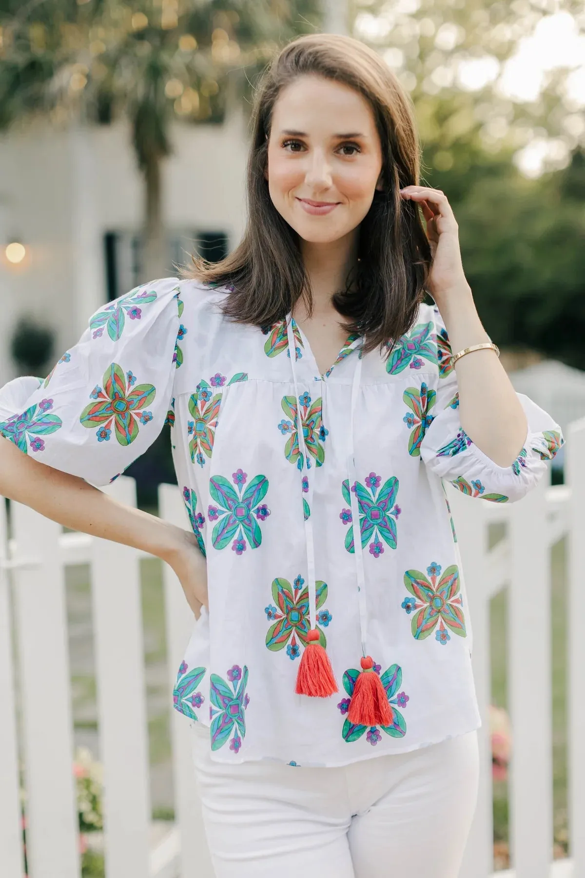MIDDLETON BLOUSE by VICTORIA DUNN - PICCOLO BLU