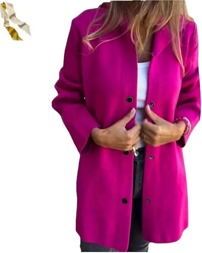 NEW Non Duality Button-Up Hooded Cardigan Sweater, Rose Red, Fits Xl/XXL