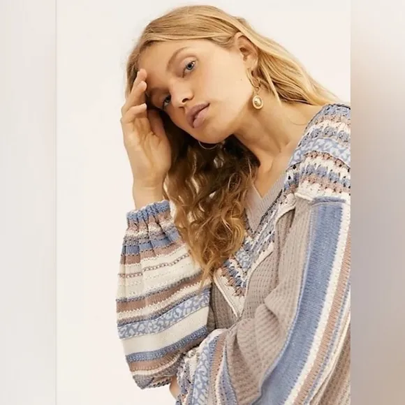NWT Free People Copenhagen Thermal Sweater S